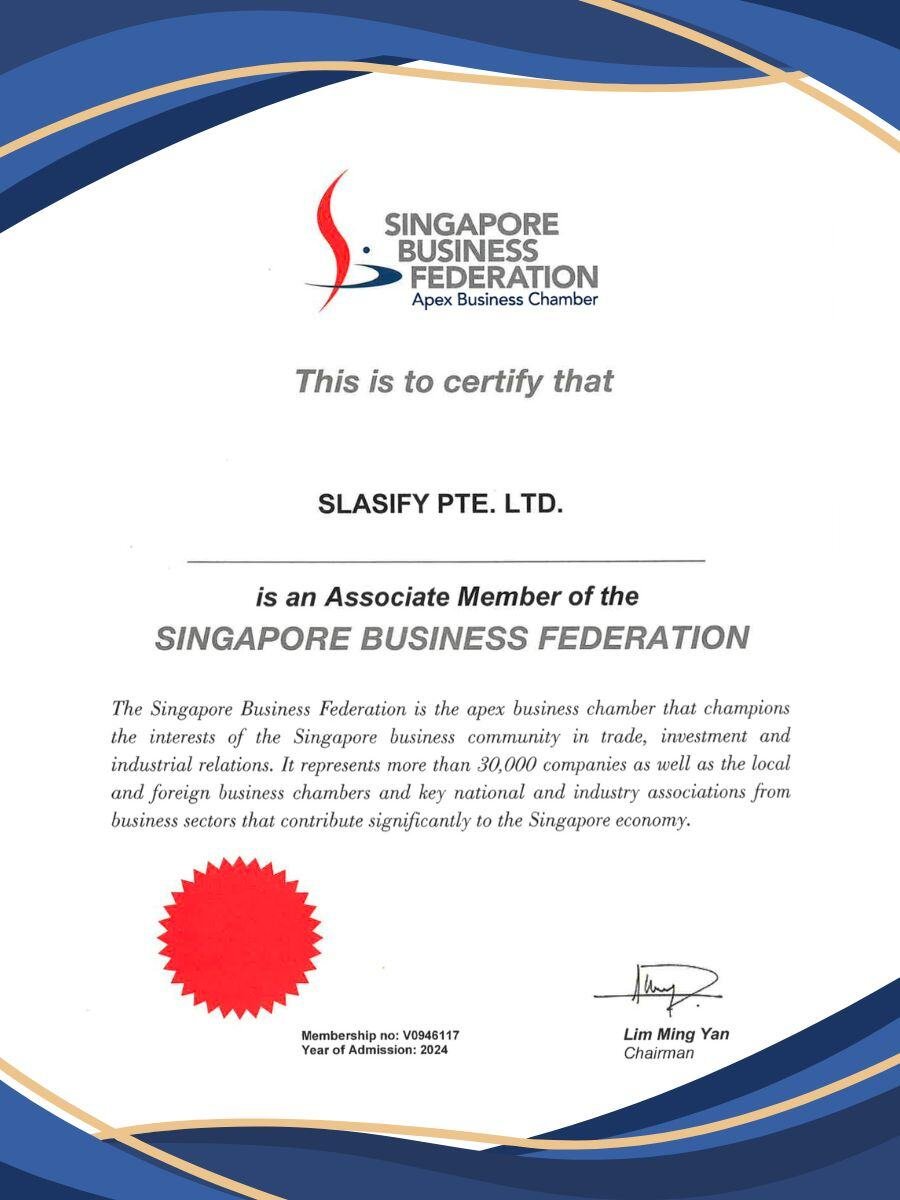 Slasify 加入新加坡工商联合总会（SBF），强化全球市场布局