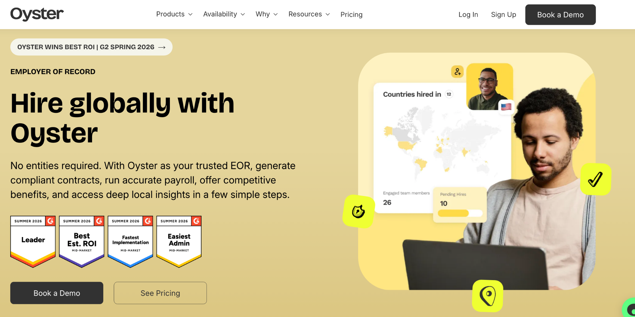 Oyster publishes EOR coverage in 120+ countries, with prices starting at USD 699 per employee per month. It routes more than 80% of hires through owned entities and may suit buyers that need one platform across Europe, Latin America, Asia, and other markets.